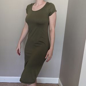 Army Green Midi Dress
